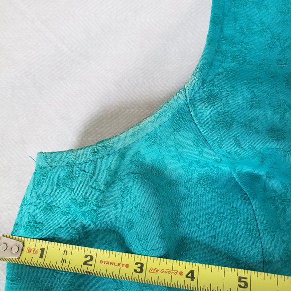 Coldwater Creek Teal Embroidered dress - Picture 5 of 9